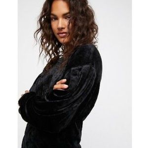 Free People Crushed Velvet Milan Sweatshirt